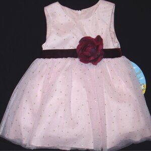 Baby Girls Dress Pink 2 pc Christmas Wedding Church Party